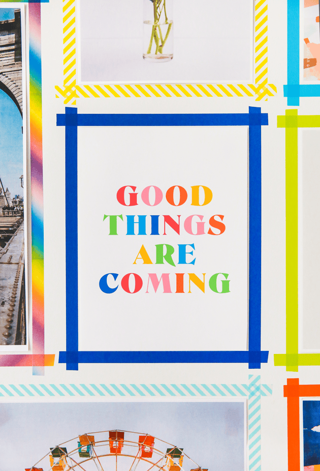 DIY Washi Tape Gallery Wall (made with Free Printable Art)