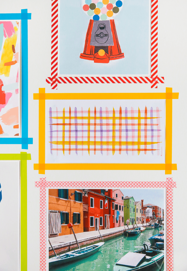 DIY Washi Tape Gallery Wall (made with Free Printable Art)