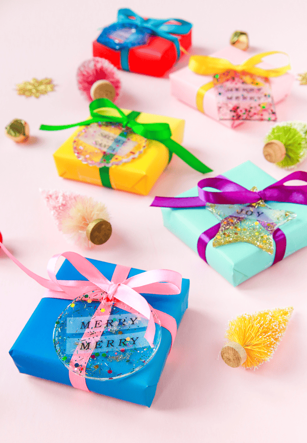 DIY Resin Holiday Gift Tags