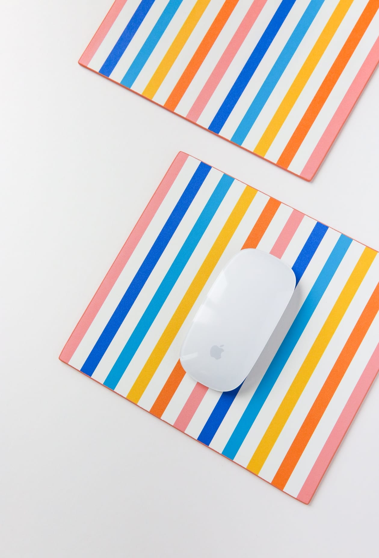 Stripes Leather Mouse Pad