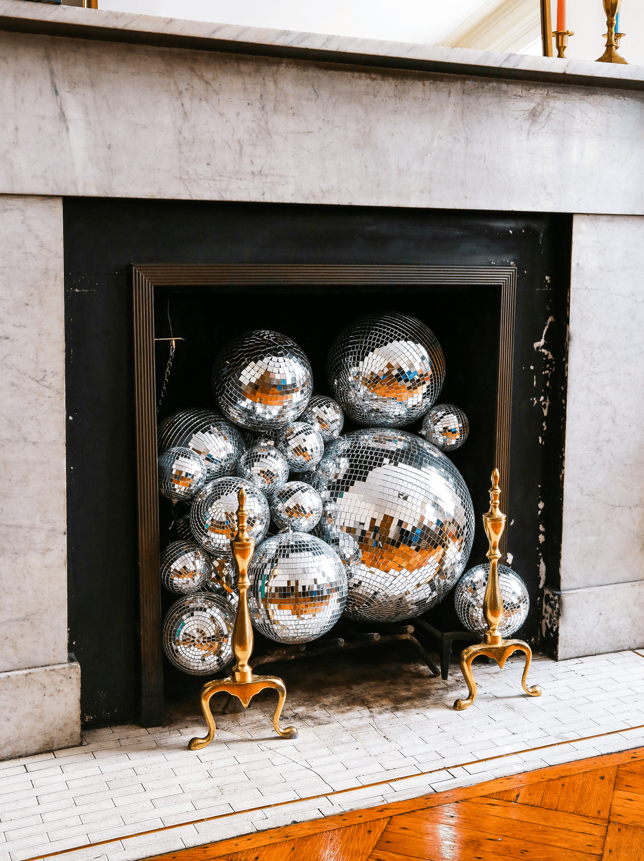 Disco Ball Fireplace