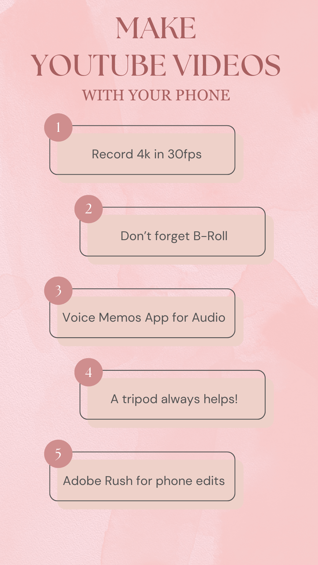 5 Tips for recording YouTube videos with your Phone