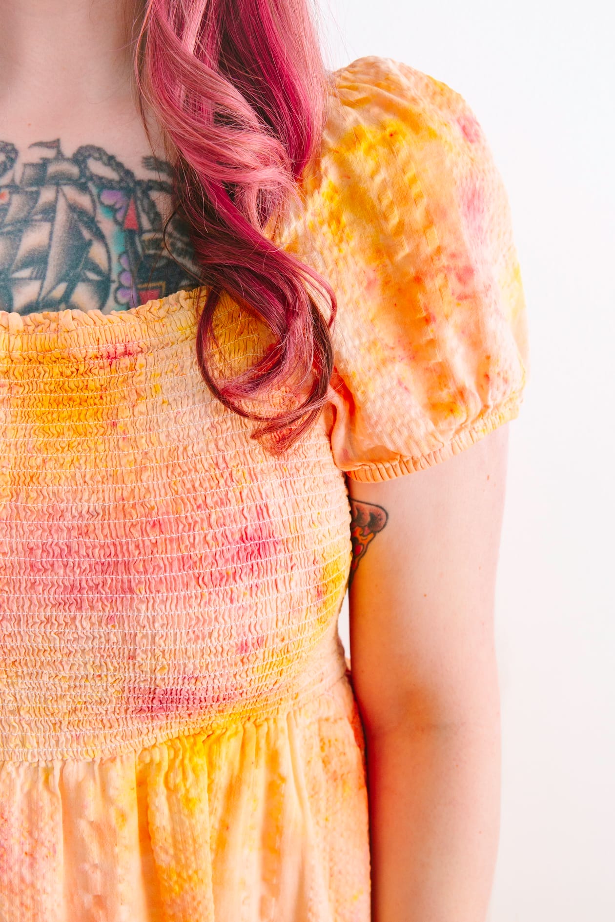 How to Ice Dye a Dress