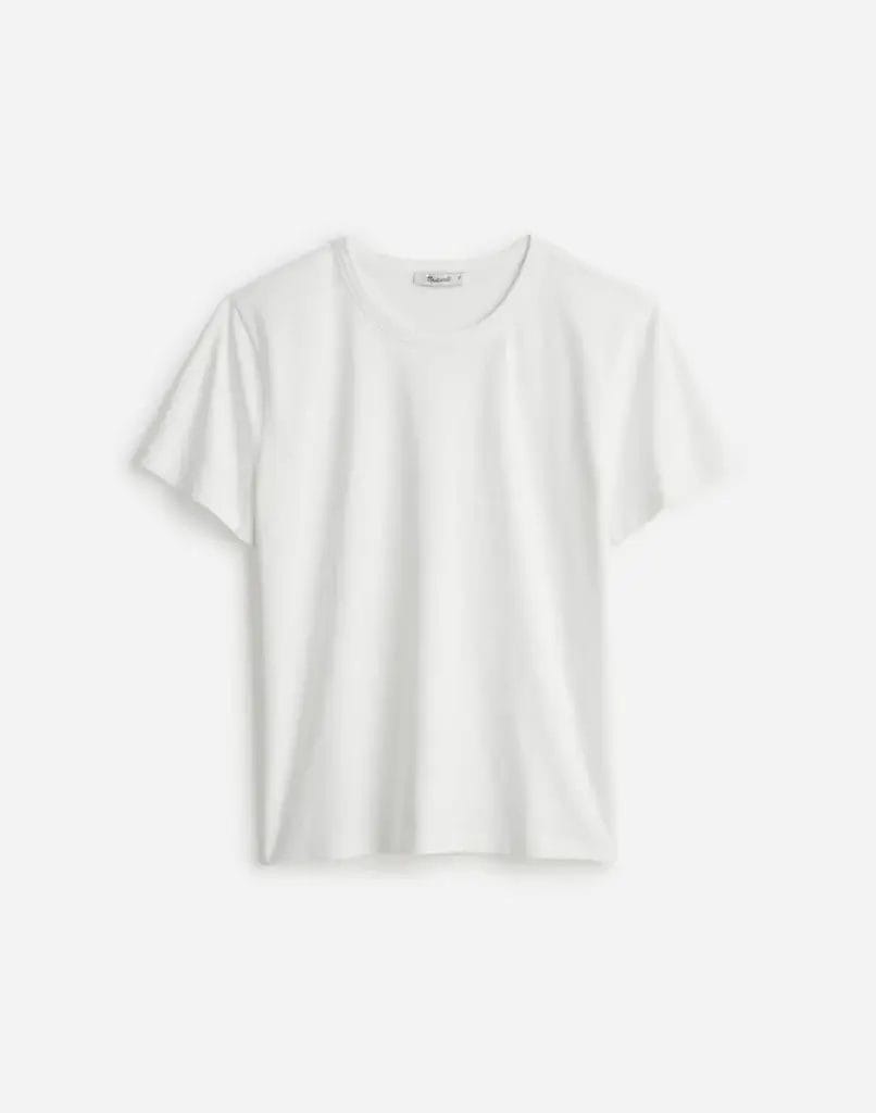 white tee