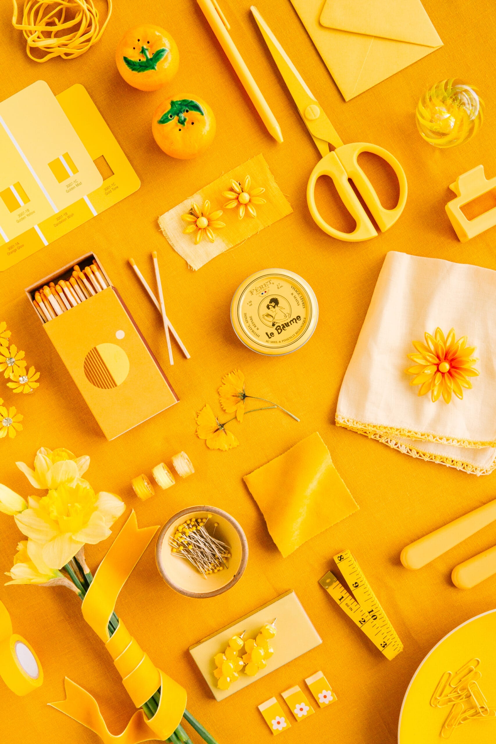 Yellow flatlay from Colorful Living